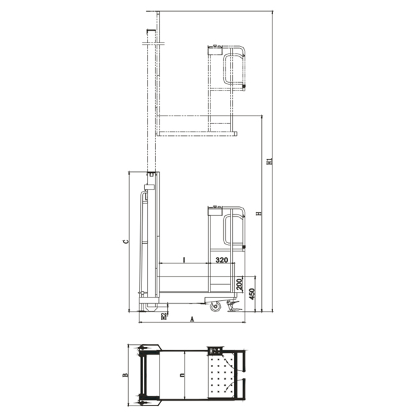 半电动高空取料机报价